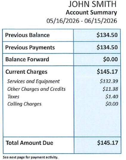FOCUS Broadband Bill