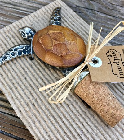 Wood Turtle Bottle Stopper