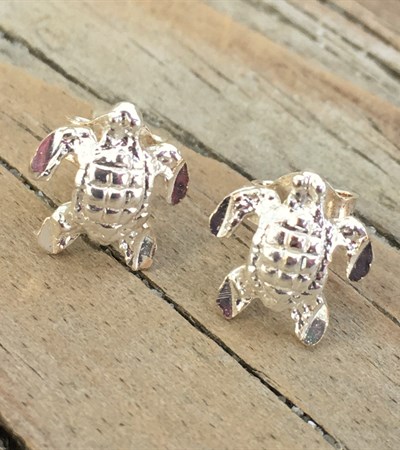 Sterling Turtle Earrings
