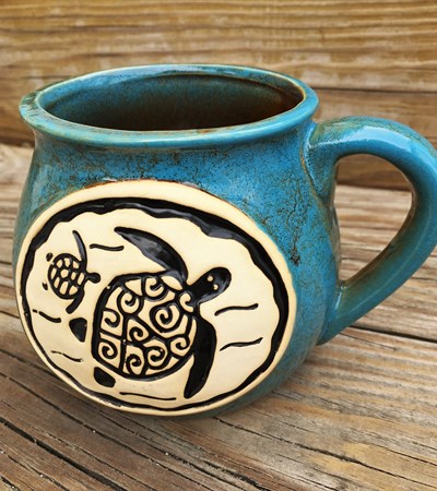 Large Ceramic Sea Turtle Mug