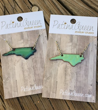 Handmade NC Enamel Necklace 