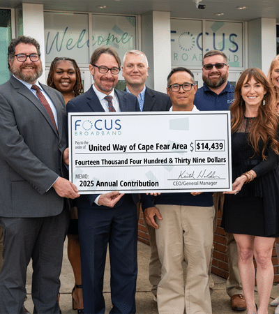 FOCUS Broadband Employees Make Annual Contribution to United Way of the Cape Fear Area