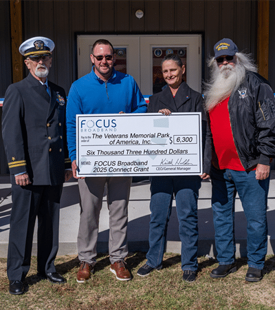 FOCUS Broadband Awards Connect Grant to Veterans Memorial Park of America, Inc.