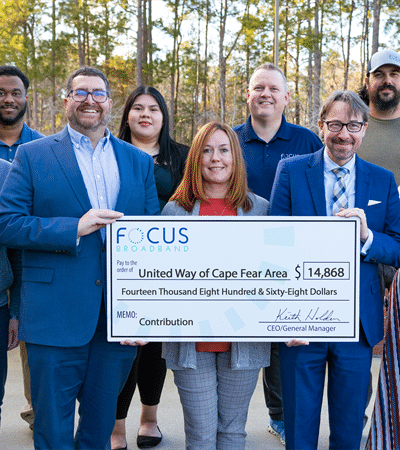 FOCUS Broadband Employees Make Annual Donation to United Way of the Cape Fear Area