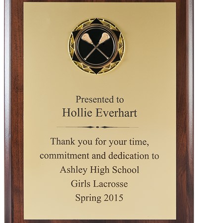SVP912 Special Value Lacrosse Plaque FREE ENGRAVING