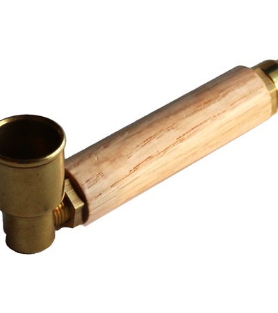 American Hit Squad Wood & Brass Smoking Pipe-American Made-Built to last a lifetime